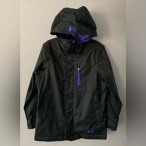 Under Armour Coldgear Hooded Jacket Girls Size YSM